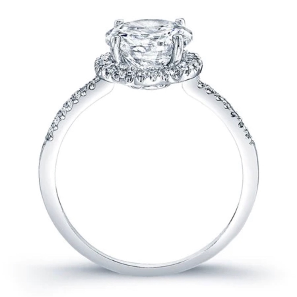 1.82ct Round Halo Engagement Ring